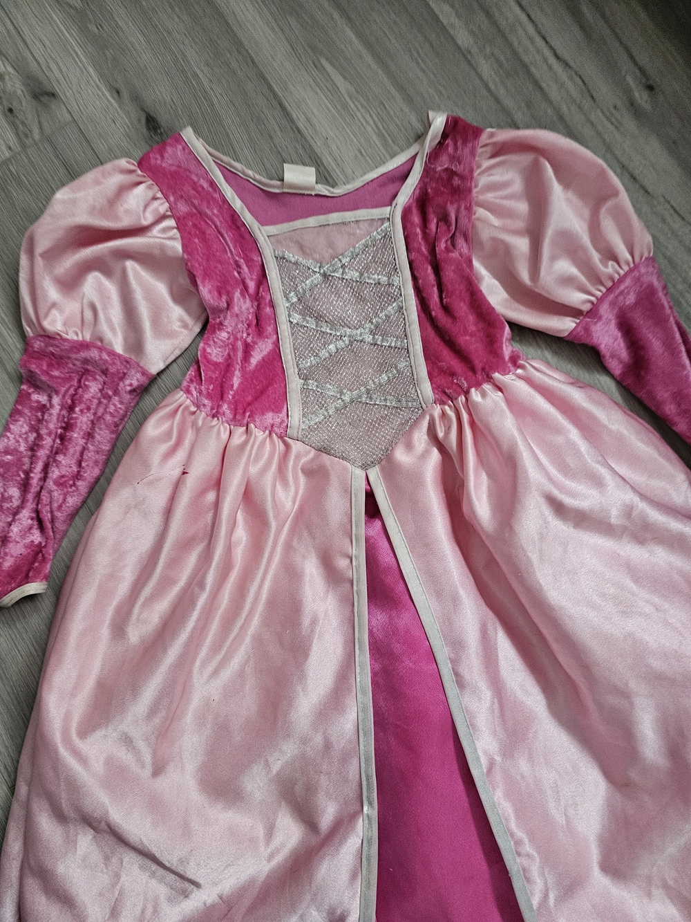 Girls' Pink Princess Costume Dress - Soft Satin Fairy Gown